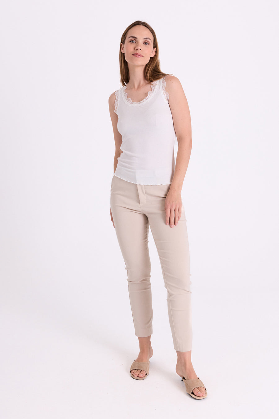 FQSOLVEJ - ANKELBUKSER - BEIGE