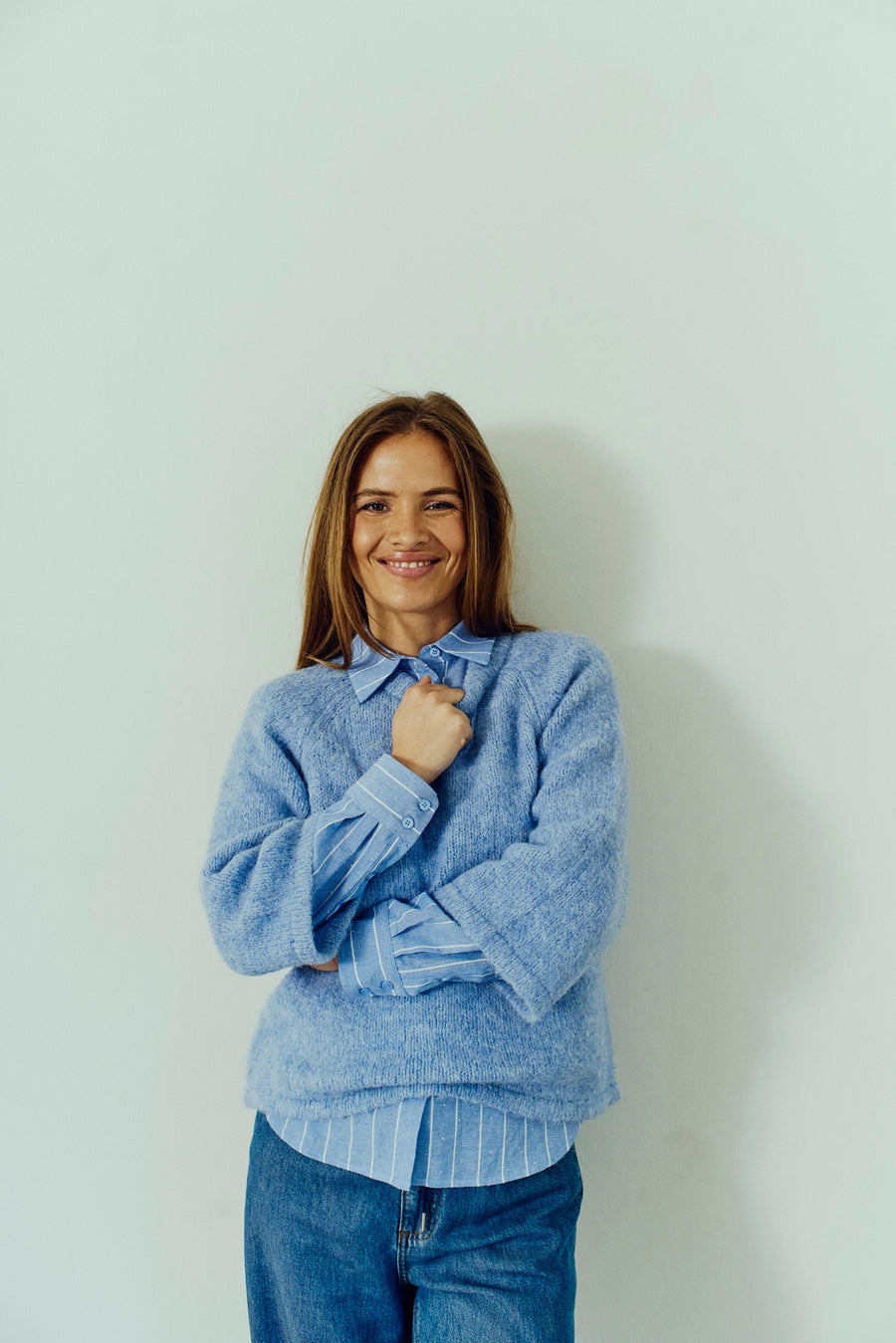 FQGRSLULU - PULLOVER - BLÅ