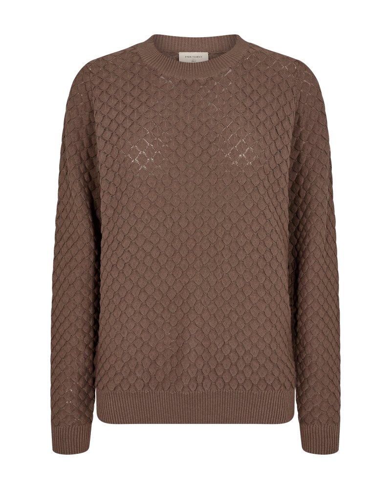 FQDODO - STRIKKET PULLOVER - BRUN