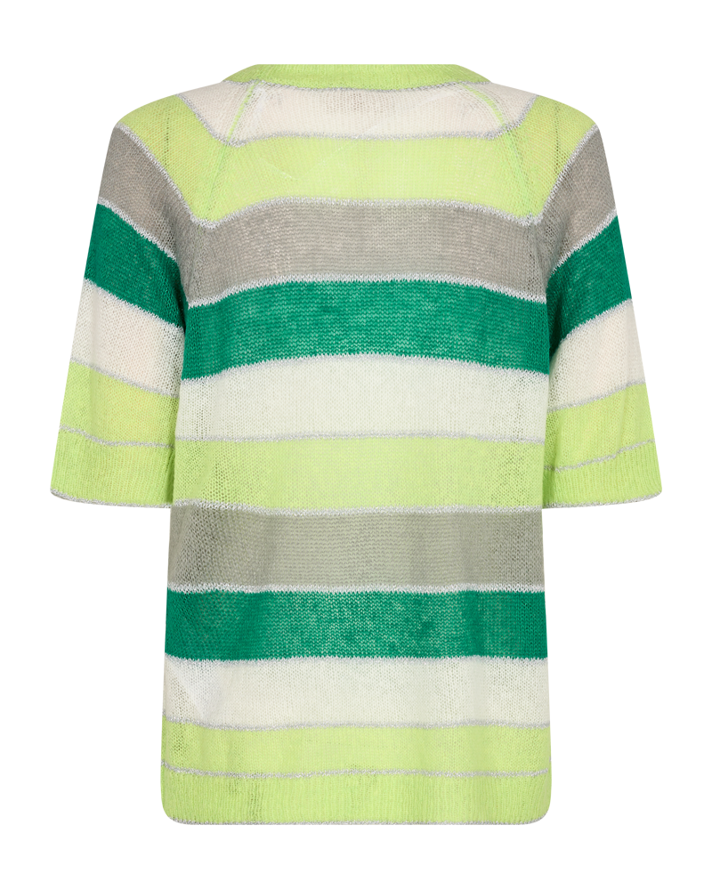 FQCLAIN - BLUSE MED STRIBET MØNSTER - GRØN