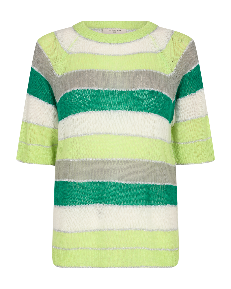 FQCLAIN - BLUSE MED STRIBET MØNSTER - GRØN